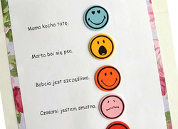 Naklejki z Pianki Kolorowe Buźki EMOCJE Mix 60cm