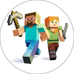 Opłatek tortowy 20 cm, Minecraft 1 szt.