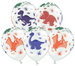 Balony 14" Pastel White Dinozaury 5szt.