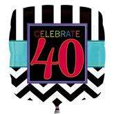 Balon foliowy 18” na 40 Urodziny, 1 szt.