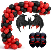 Zestaw na HALLOWEEN Girlanda Baner Balon Nietoperz