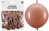 Balony z łącznikiem, 33 cm, brudny róż 20szt.