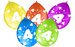 Balony odwrotny nadruk cyfra 4 CZTERY, 1 szt.
