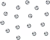 Aplikacja dżet, kółko srebrne 6mm, 50 szt.