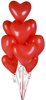 Balony serca czerwone, 10 szt.
