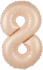 Balon foliowy cyfra 8 karmelowy 100cm