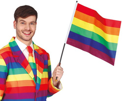 FLAGA Kolorowa TĘCZOWA Parada Równości LGBT 45x35