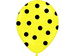 Balony 14'' żółte w czarne kropki, 5 szt.