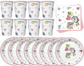 Zestaw Talerzyki Kubeczki Serwetki UNICORN