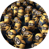 Opłatek tortowy 14 cm, Minionki 1 szt.