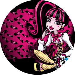 Opłatek tortowy 14 cm, 1 szt. Monster High