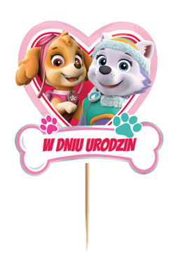 Topper Psi Patrol DUŻY W Dniu Urodzin 1szt.