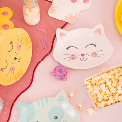 Talerzyki Papierowe KOTKI Koty 20,5x15cm 6szt.