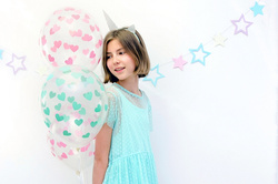 Balony przezroczyste w Serduszka miętowe 30cm 1szt