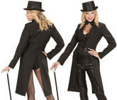 Czarny FRAK Damski Kabaret Tancerska Showtime, L