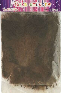 Pióra Dekoracyjne Brązowe 10-12cm op. 50szt.