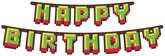 Girlanda papierowa Happy Birthday - Game On, 160cm