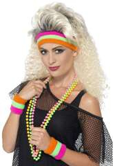 Opaska Frotki Neonowe Kolorowe Disco Lata 80 3szt.