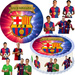 Zestaw Tortowy, Opłatek 20cm, Figurki, FC Barcelona