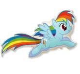 Balon foliowy 24" Kucyk Rainbow Dash, 1 szt.