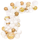 Zestaw Birthday Party, Biały złoty, 1 kpl.