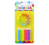 Świeczki urodzinowe Spiralny wzór, 24/12, 1op.