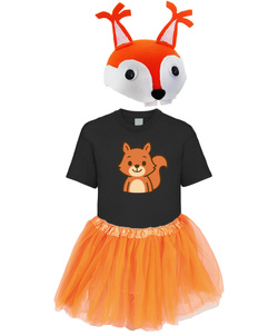 Zestaw WIEWÓRKA Koszulka Nadruk Czapka Tutu 104cm