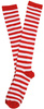 Skarpetki Podkolanówki Biało-Czerwone Paski Elf