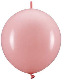 Balony z łącznikiem, 33 cm, jasny róż 20szt.