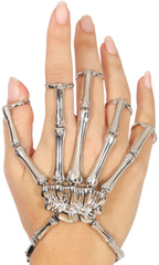 BRANSOLETKA Metalowa Pierścienie Srebrna SZKIELET