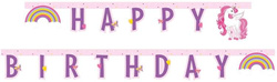 Baner Girlanda Jednorożec Happy Birthday Urodziny 