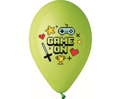 Balony Game On Gracz Pixele Urodziny 30cm, 5szt.