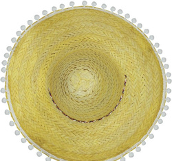 Słomkowy Żółty Kapelusz Meksykański Sombrero