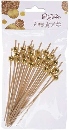 Szpilki do koreczków Złote Kuleczki 24 szt.