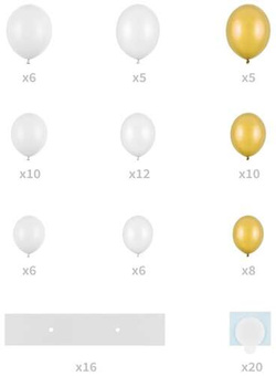 Girlanda balonowa ze stelażem Serce,biały 160 cm