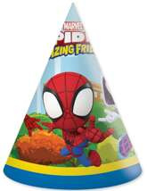 Czapeczki Papierowe Spiderman SPIDEY Urodziny 6szt