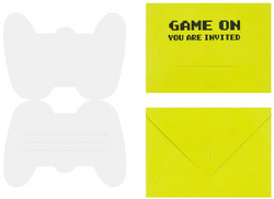 Zaproszenia z Kopertami GAMEPAD Gamer 6szt.
