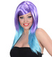 Peruka Gwiazdy Kolorowa Turkusowa Fiolet Lata 80