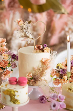 Świecznik Metalowy Złoty Wesele  Święta 22cm