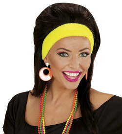 KOLCZYKI Klipsy Koła Neon POMARAŃCZOWE Disco