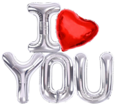 Balon Foliowy Napis I LOVE YOU Walentynki 76 cm