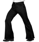 Czarne Spodnie DISCO Groovy Szerokie Nogawki S/M