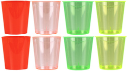 Kolorowe Kieliszki Wielokrotnego Użytku 30ml 8szt