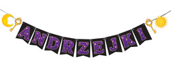 Baner ANDRZEJKI Klucze Księżyc Słońce, 1kpl.