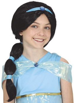 Peruka Czarne Włosy z Tiarą KSIĘŻNICZKA Pustyni