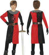 Strój Kostium Czerwony RYCERZ Wojownik 5-6 lat