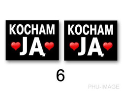 Naklejki na buty Kocham Ją, 2 szt, 1 op.