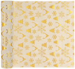 Bieżnik na Stół Lniany Świąteczny 28x275cm 