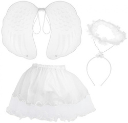 Zestaw Strój ANIOŁA Skrzydła Spódniczka Aureola