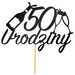 Topper na Tort 50 URODZINY Party CZARNY